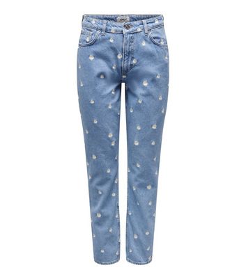 mom jeans with daisies