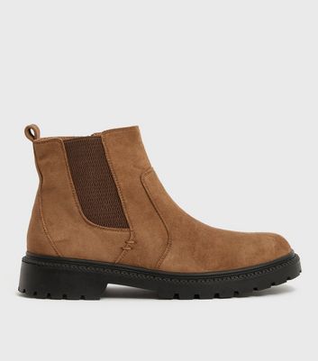 Tan chunky 2025 chelsea boots