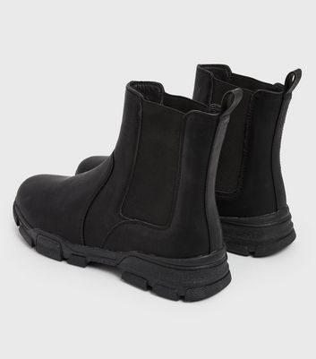 Black Chunky Chelsea Boots New Look