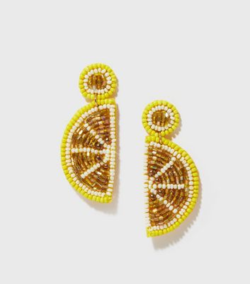 Lemon on sale beaded earrings