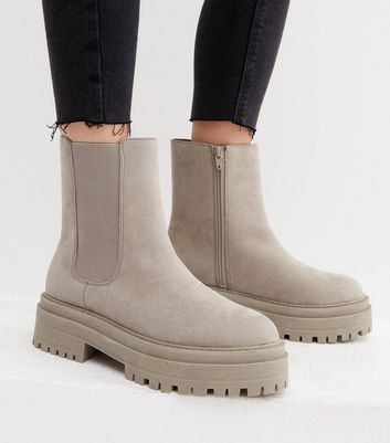 gray chunky boots