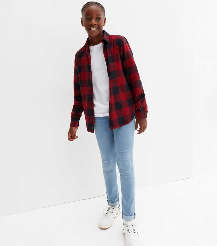 boys red and black flannel