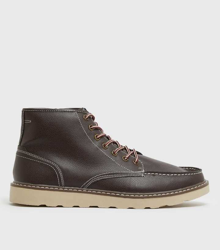 Dark Brown Lace Up Shoe Boots