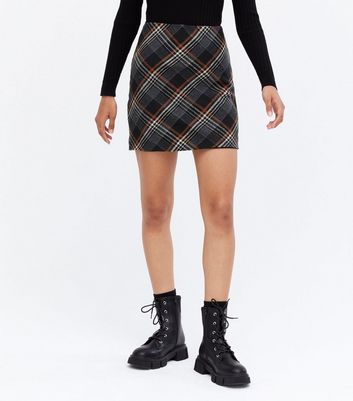 Click to view product details and reviews for Blue Vanilla Navy Check Mini Skirt New Look.