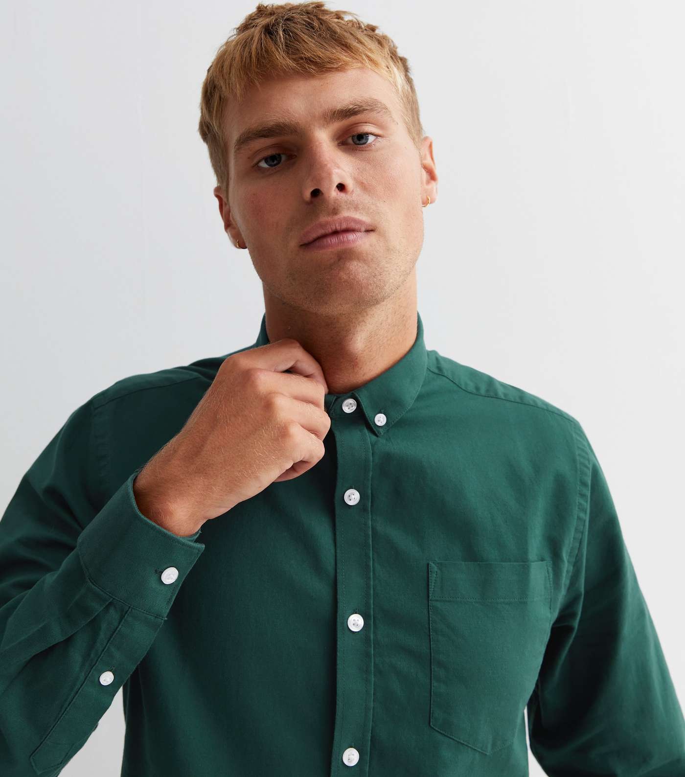 Regular Fit Oxford shirt - Dark green - Men