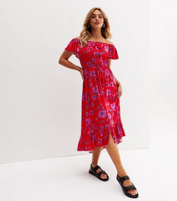 New look hotsell red maxi dress