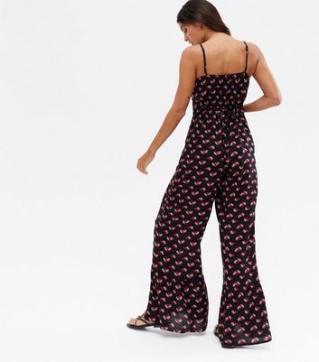 NEW WOMENS LADIES FLORAL PRINT STRAPPY PALAZZO TROUSER LOOK ALL IN ONE JUMPSUIT 
