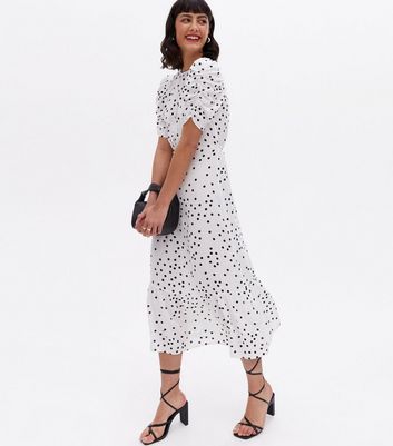 New look spot midi 2024 dress