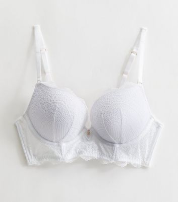 Ultimate Push up Bra Womens Push Up Lace Bra Comfortable Padded Underwire  Bra Lift One Cup Bras Packs White