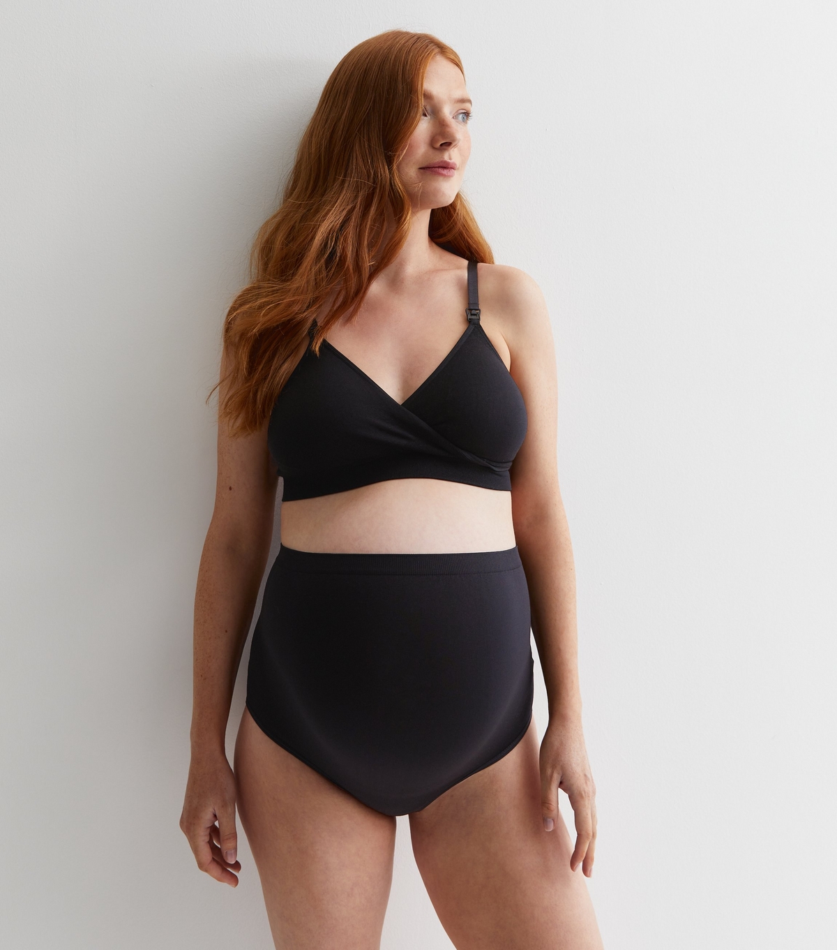 Women's Maternity Black Over Bump Briefs New Look