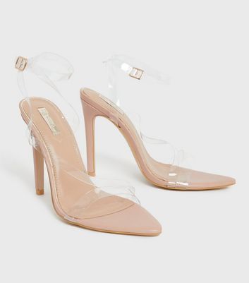 Buy ARQA Sandals for Women Transparent PVC High Heels Clear Heel Diamond  Sandal Dress Pumps, 7cm, 5 at Amazon.in