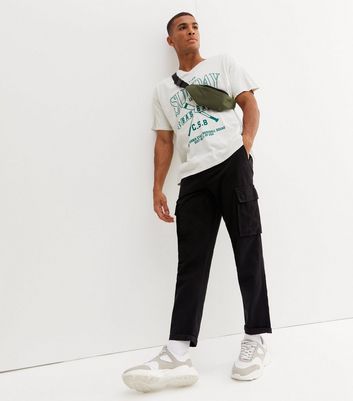 New Look satin cargo pants in black  ASOS