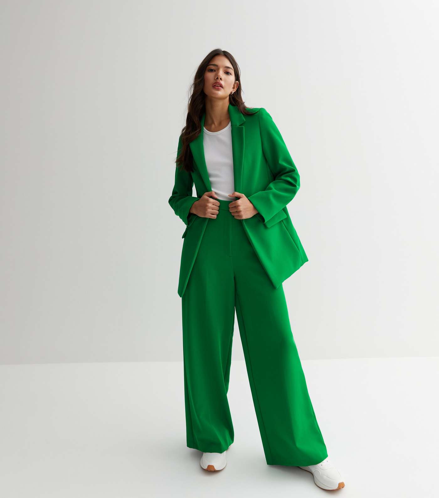 Green Relaxed Fit Blazer Image 3
