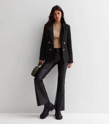 Black Bouclé Utility Blazer
