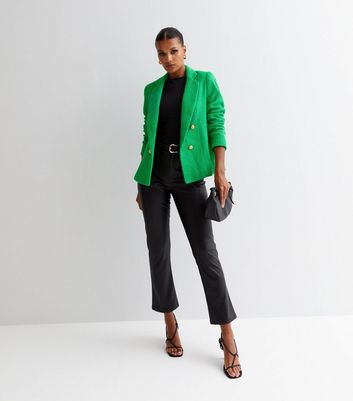 green ladies blazer