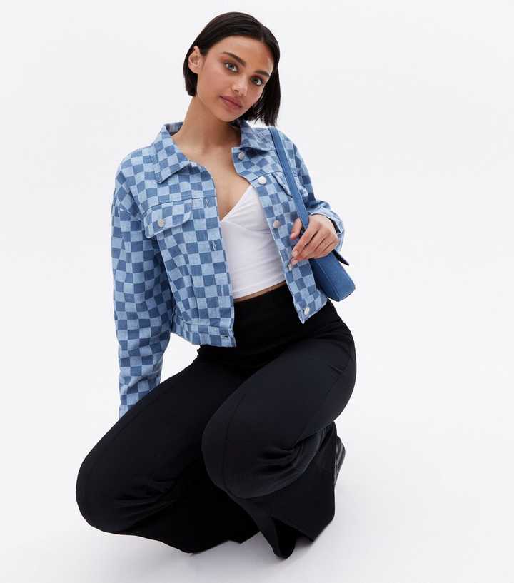 Mini Checkerboard Denim Jacket - Women - Ready-to-Wear