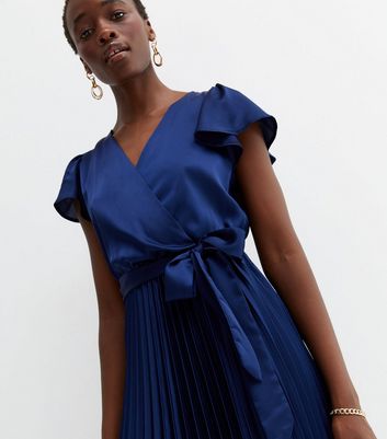 dkny pleated belted dress