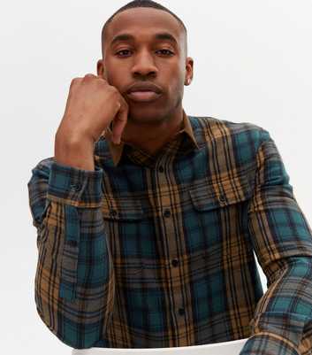 Blue Check Cord Long Sleeve Overshirt