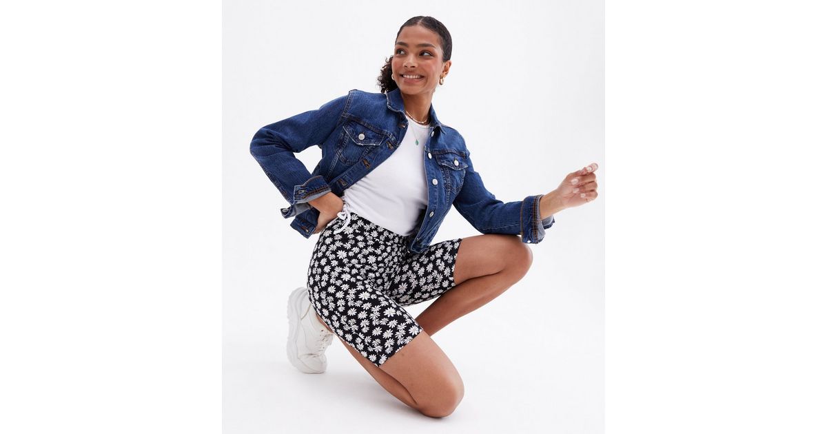 womens patterned cycling shorts