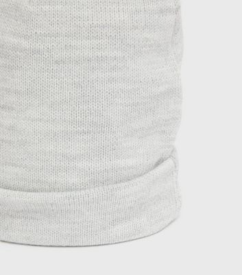 Men's Light Grey Knit Beanie New Look