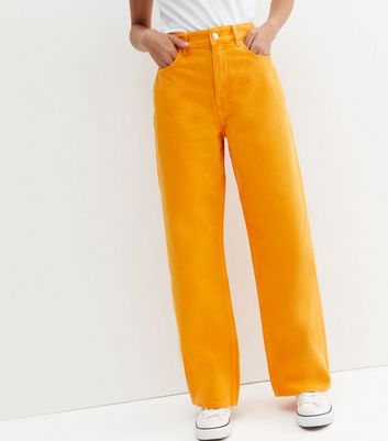 Ladies best sale orange jeans