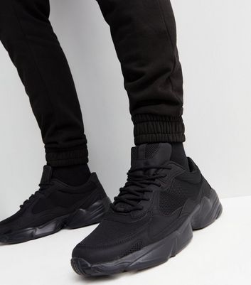 mens chunky black trainers