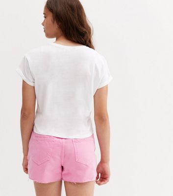 Teenager Bekleidung für Mädchen Girls 2 Pack Black and White Crew Neck Boxy T-Shirts