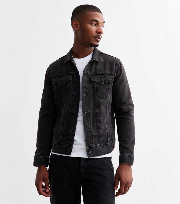 grey jean jacket mens