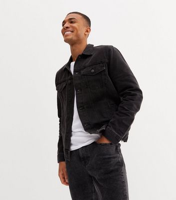 Black Puff Shoulder Crop Denim Jacket | New Look | Denim jacket, Cropped  denim, Cropped denim jacket