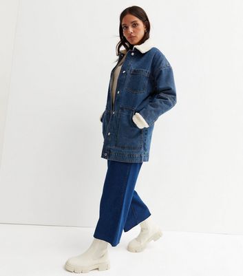 Mm6 oversized denim clearance jacket