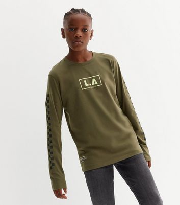 Boys brown outlet long sleeve top