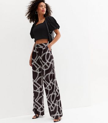 tall high waisted wide leg trousers