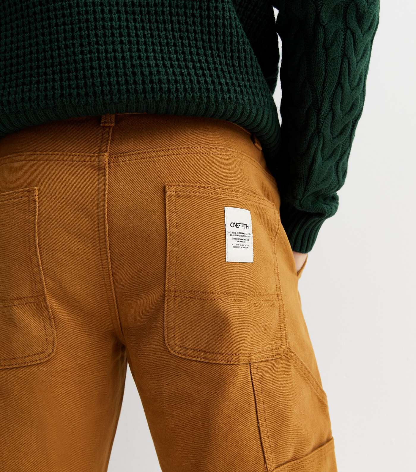 Rust Straight Fit Trousers Image 3