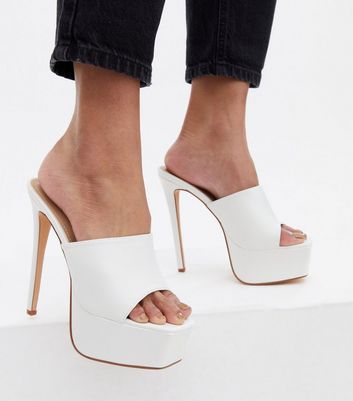 Platform heel mules hotsell