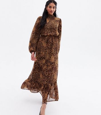 Vila leopard clearance print dress