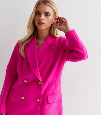 pink double breasted blazer