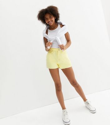 Loewe Paula's Ibiza | High-rise Denim Shorts | Womens | Orange |  MILANSTYLE.COM