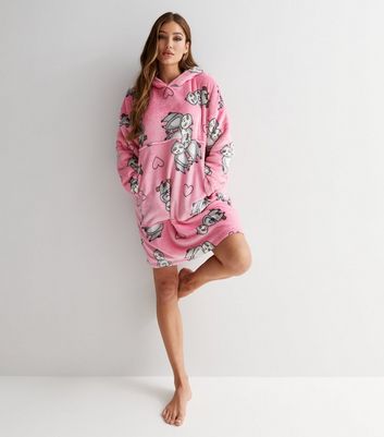 Pink Sloth Fleece Oversized Blanket Hoodie
