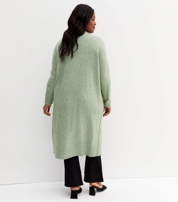 Mint green long cardigan best sale