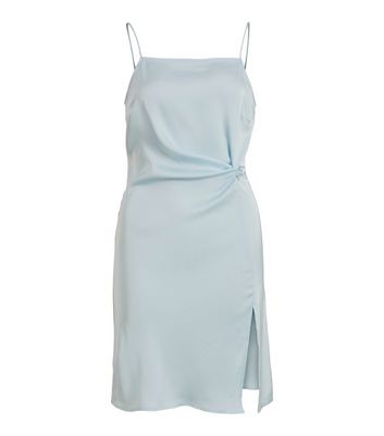 Click to view product details and reviews for Vila Pale Blue Strappy Twist Mini Dress New Look.