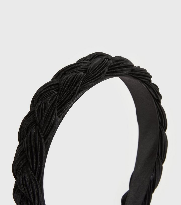 Black Plaited Headband | New Look