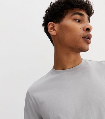 Pale Grey Short Sleeve Crew Neck T 