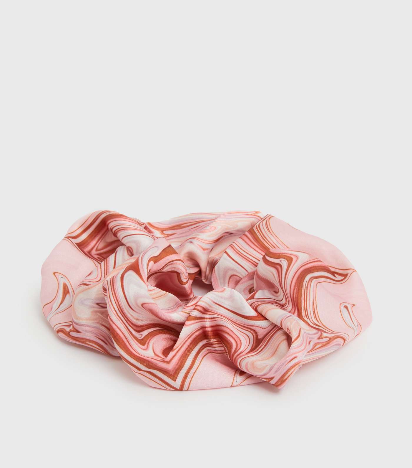Pink Marble Print Oversized Scrunchie