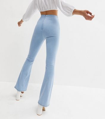 Pale Blue V Front Flared Brooke Jeans