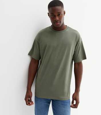 Khaki Crew Neck Oversized T-Shirt