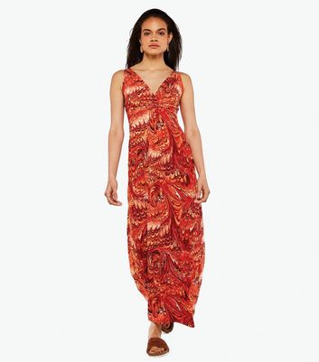 Click to view product details and reviews for Apricot Bright Orange Marble Maxi Dress New Look.