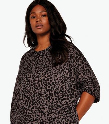 Apricot leopard clearance print dress