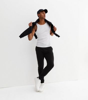 Black Tie Waist Cuffed Joggers