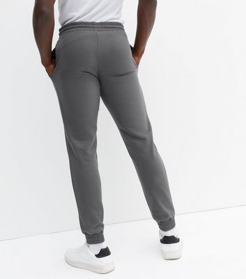 Dark Grey Tie Waist Cuffed Joggers | New Look
