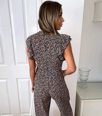 ax paris ditsy floral jumpsuit